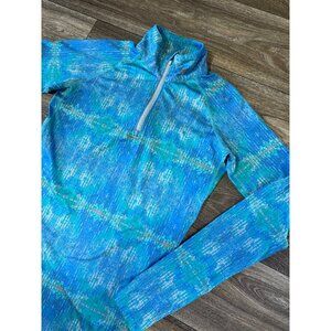 NIKE PRO COMBAT DRI-FIT FITTED WOMENS SMALL ATHLETIC PULLOVER LONG SLEEVE 1/4ZIP